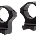 Talley Mounting Systems 30mm Lightweight Alloy Scope Mounts, two black rings, angled view