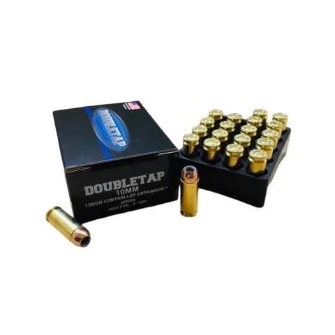 Double Tap Ammunition Double Tap Controlled Expansion Handgun Ammunition 10mm Auto 135gr JHP 1600 fps 20/ct
