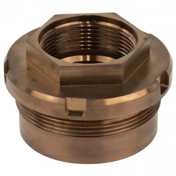 Q LLC Q Plan-B Silencer Mount Omega 9K, bronze finish with threaded interior and hexagonal rim