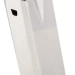 Springfield XD/MOD 2/3 magazine, silver body with black follower and base plate, three-quarter view