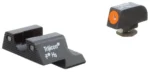 TRIJICON HD NS FOR G42/43/48 ORG FRT black front and rear sights with orange front insert