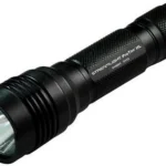 Streamlight ProTac HL, black LED flashlight in angled side view with textured body