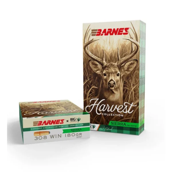 Barnes Bullets Barnes Harvest Sierra Pro-Hunter Rifle Ammunition .308 Win 180gr RN 2650 fps 20/ct
