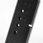 ProMag S&W Bodyguard 380 Magazine black steel extended magazine, angled side view
