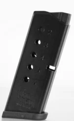 ProMag S&W Bodyguard 380 Magazine black steel extended magazine, angled side view