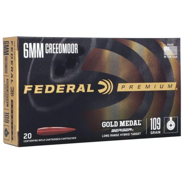 Federal FED GLD MDL 6MM CM 109GR LRT 20/200