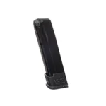 Promag Sig P320 Handgun Magazine, black steel magazine in angled side view