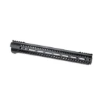 Angstadt Arms Ultra Light AR-15 Handguard 15-inch M-LOK, black angled view with top rail and slots