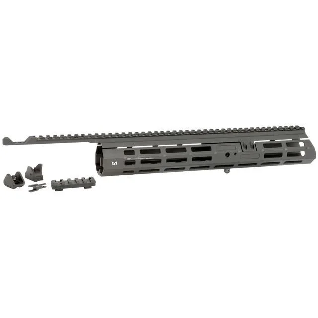 primary-53076 Midwest Industries Henry .45-70 Handguard Sight System, gray side view with rail and hardware
