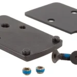 TRIJICON RMR MOUNT FOR GLK black mounting plates with screws, angled top view