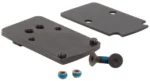 TRIJICON RMR MOUNT FOR GLK black mounting plates with screws, angled top view