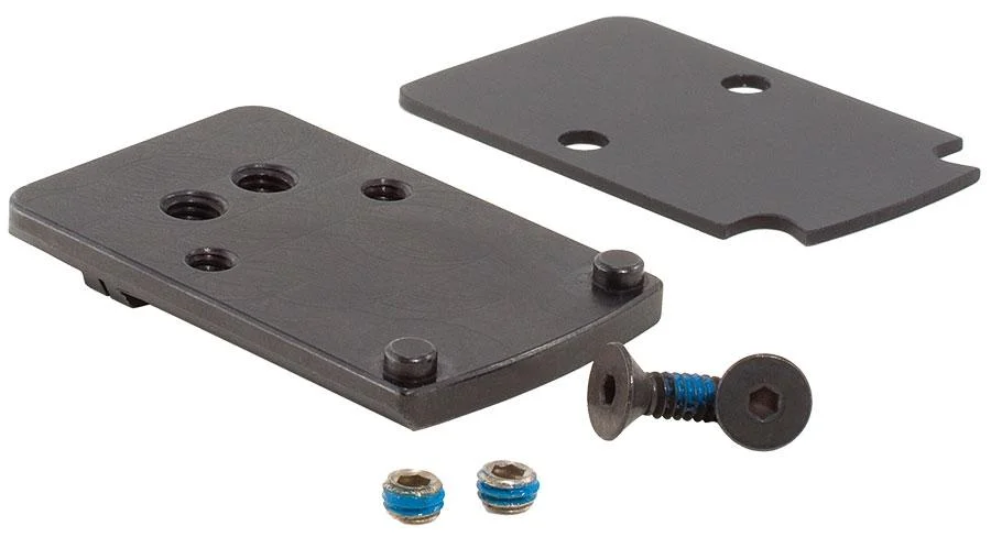 primary-53099 TRIJICON RMR MOUNT FOR GLK black mounting plates with screws, angled top view