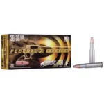 Federal Hammer Down Rifle Ammunition, box with two cartridges, one upright and one on its side
