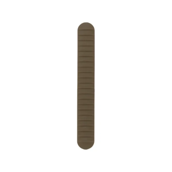 B5 Systems Rail Cover M-LOK, coyote brown top view with horizontal grooves