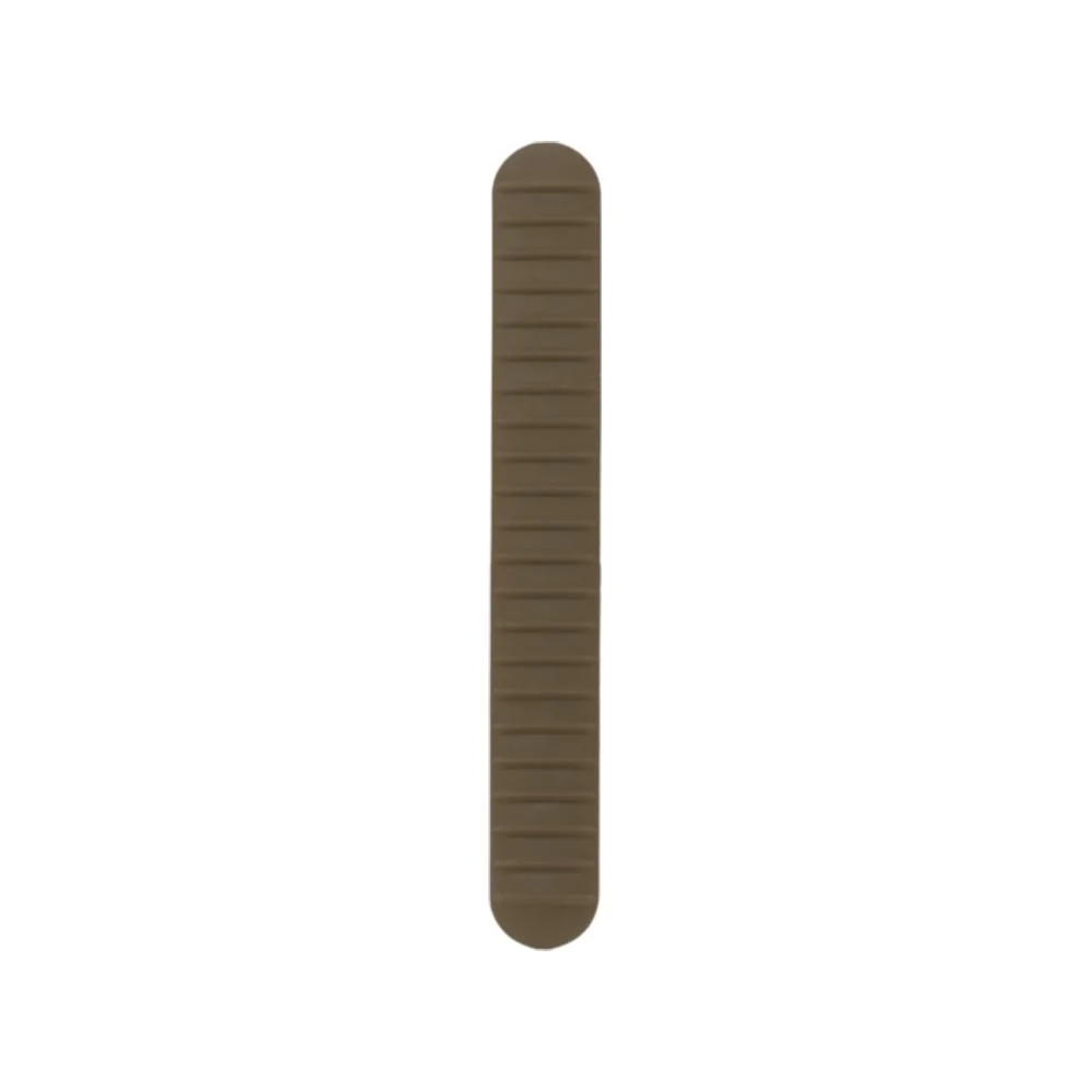 primary-53151 B5 Systems Rail Cover M-LOK, coyote brown top view with horizontal grooves
