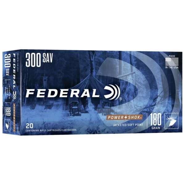 Federal Cartridge Co. Federal Power-Shok Rifle Ammunition .300 Savage 180 gr SP 2350 fps - 20/ct