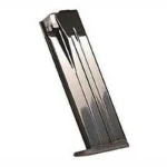 Walther MAG WAL PDP/PPQ M2, black and silver magazine in angled front view