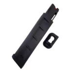 Savage Arms MAG SAV 64 SER black magazine in angled side view with separate loading tool