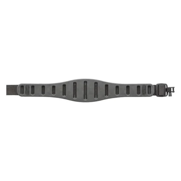 Quake Industries The Claw Contour Sling, black top view with padded cutout strap and swivels