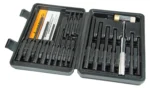 AOB Wheeler Engineering Master Roll Pin Punch Set, assorted punches in an open black case