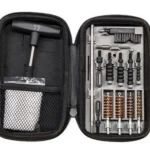 AOB Tipton Compact Pistol Cleaning Kit, open black case with rods, brushes and tools