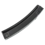 SDS Imports Mac 5K Handgun Magazine, angled side view of curved black magazine