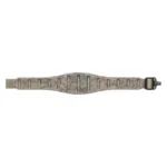Blackpowder Products Quake Claw Sling Flush Cup, sand camo sling laid flat with black end fittings