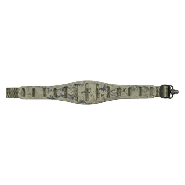 Blackpowder Products Inc-Quake Quake Claw Sling Flush Cup, camo sling in side view