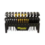 AOB Wheeler Engineering P-Handle Driver Set, front view in black rack with yellow accents