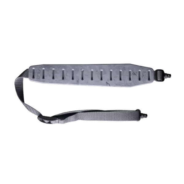 Blackpowder Products Inc-Quake Quake Claw 2.0 rifle sling, stone camo top view with swivels