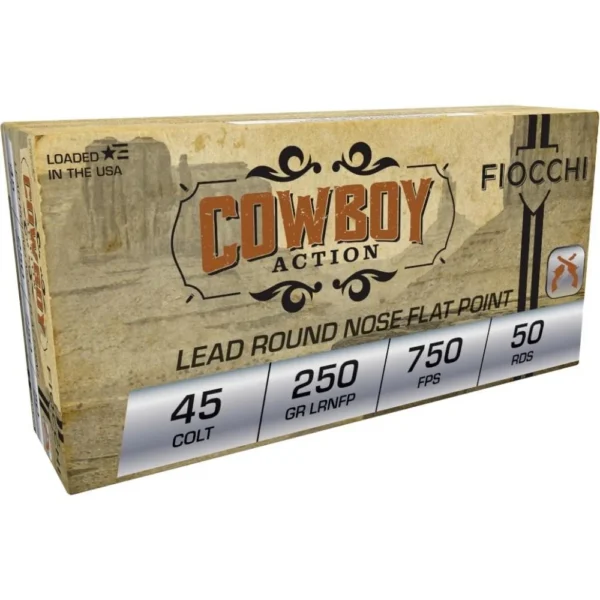 Fiocchi Ammunition Fiocchi Cowboy Action .45 LC 250 gr Lead RNFP Handgun Ammo - 50/ct
