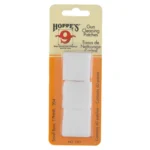 Hoppe's Patches Small Bore 17 HMR .204 Patches in orange retail pack with white patches