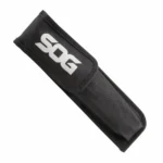 SOG FOLDING SAW W/SHEATH black rectangular sheath with flap closure and white SOG logo