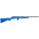 Savage Arms SAV 64F, right-side view with blue stock, black barrel and sights