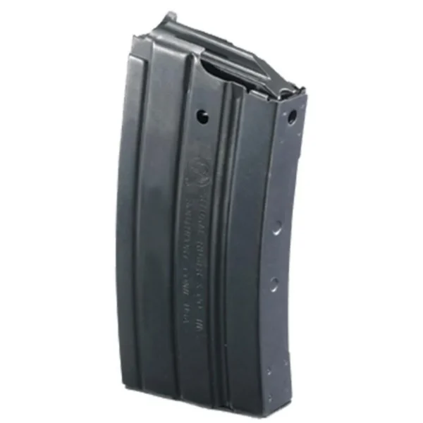 Ruger Mini-14 Rifle Magazine, angled view of black metal magazine