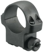 Ruger 30MM X-HI 6B30HM matte blued scope ring in front-right view with clamp screw