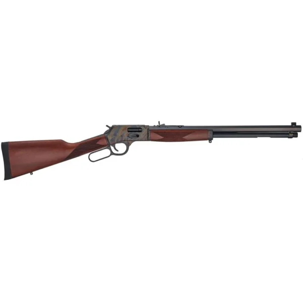 Henry Big Boy Color Case Hardened Rifle, left-side view with walnut stock and lever action