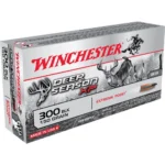 Winchester Ammunition WIN DEER SSN XP, grey and white box with red branding, angled front view