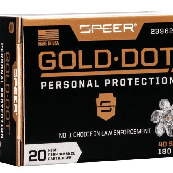 Speer Ammunition SPR GOLD DOT 40SW 180GR HP 20/200