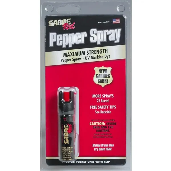 Security Equipment Corporation SABRE Pocket Pepper Spray with Clip .75 oz