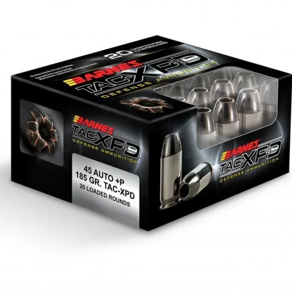 Barnes Bullets Barnes TAC-XPD Defense Handgun Ammunition .45 ACP 185 gr XPD 1000 fps 20/ct