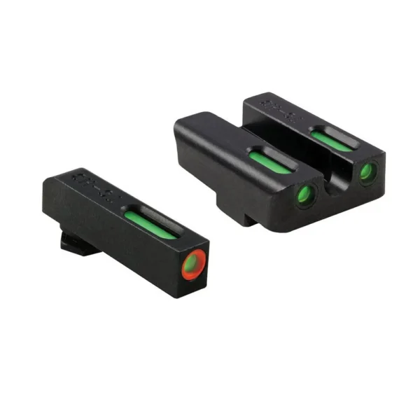 Truglo TFX Pro Tritium/Fiber-Optic Day/Night Sights Fit Glock 17 17L 19 23 24 26 27 33 34 35 38 39 45 - Orange Outline