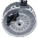 ProMag Saiga Shotgun Magazine translucent drum magazine with black feed tower, side view