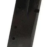 MEC-GAR MAG BRWNG HP, black magazine in angled side view with witness holes
