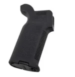 MAGPUL MOE K2 AR GRIP BLK, black grip in angled side view with textured surface