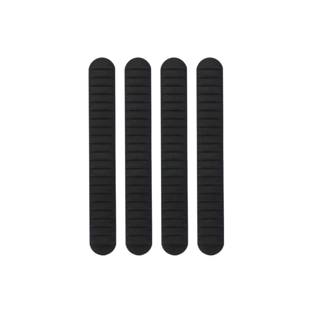 primary-53631 B5 Systems Rail Cover M-LOK Black four ribbed black rail cover panels
