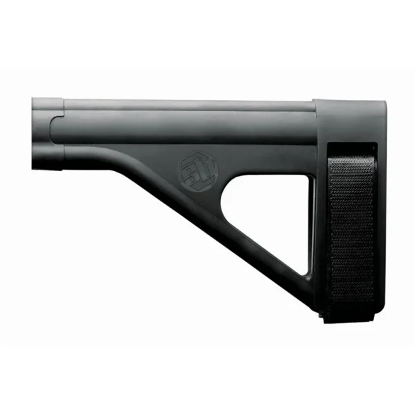 SB Tactical SOB Pistol Stabilizing Brace Black side view with strap and triangular opening