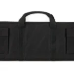 Bulldog 42-inch Tactical Shotgun Case black, side view with carry handle and zippered pockets