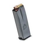 Springfield Armory SA-35 Handgun Magazine, gray angled side view with brass cartridge visible
