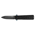 Kershaw Barstow Folding Knife, open right-side view with black spear-point blade and handle